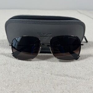 Emporio Armani EA2011 3028/73 Aviator Sunglasses Brown Lens 56-17 w/ Case